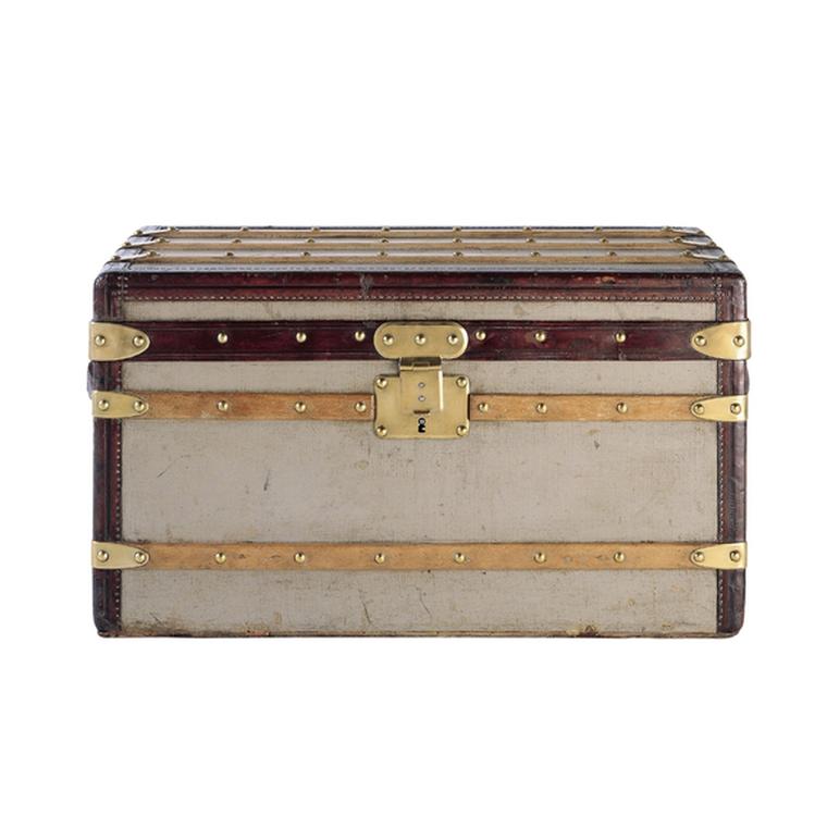 Louis Vuitton rectangular trunk in Trianon grey canvas