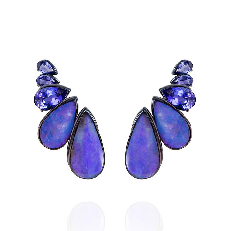 Fernando Jorge Boulder opal and diamond earrings