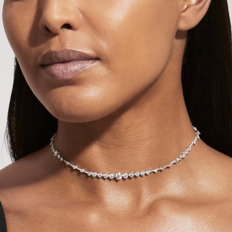 Arpeggia choker and headpiece by De Beers 
