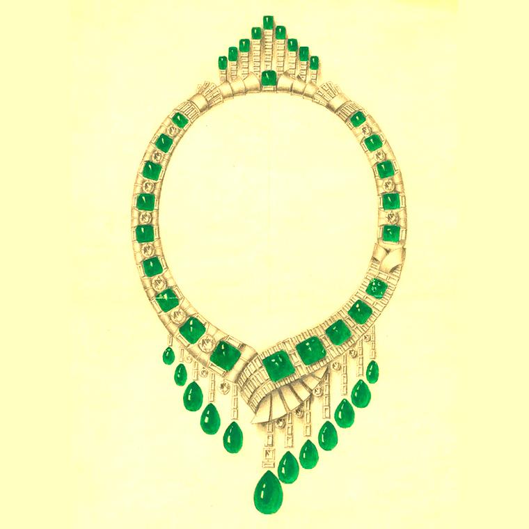 Van Cleef & Arpels necklace design circa 1930