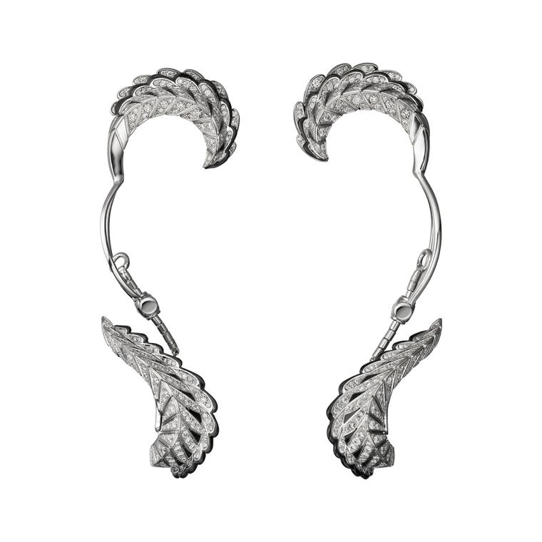 Magicien Quetzal diamond ear cuffs