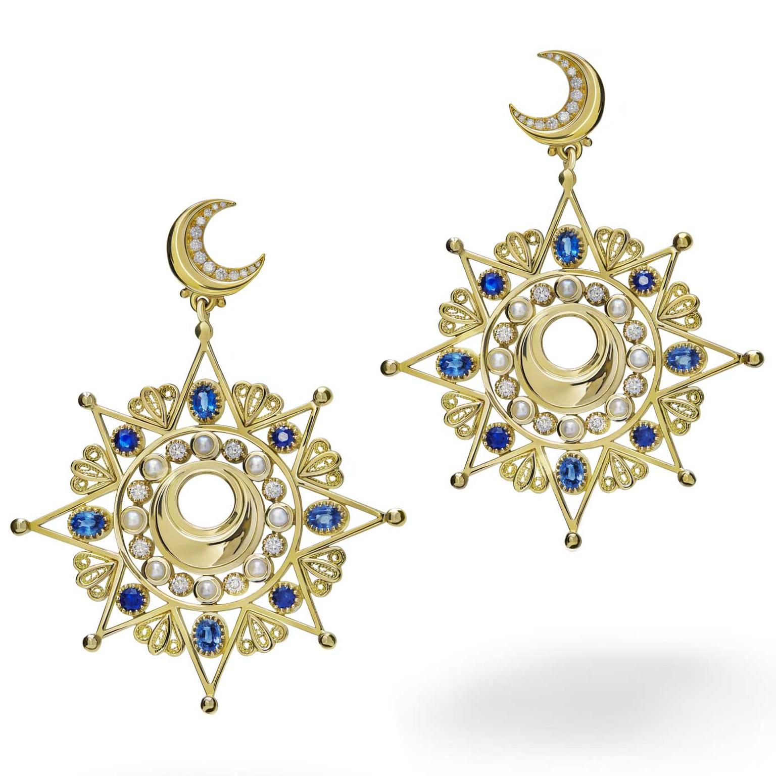 Ottoman Star earrings Azza Fahmy Jewellery Wonders of Nature:Reimagined