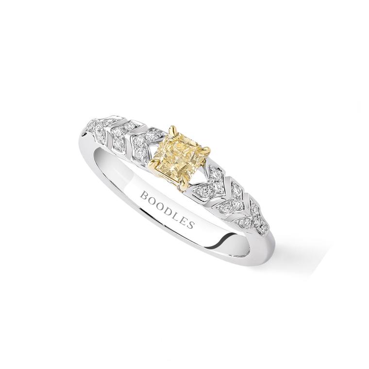 Boodles Finely Coloured yellow diamond ring