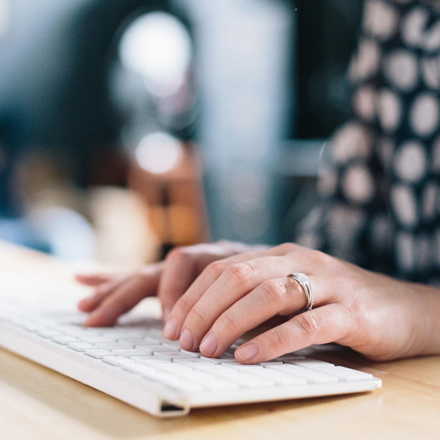 Death to Stock photo of hands typing