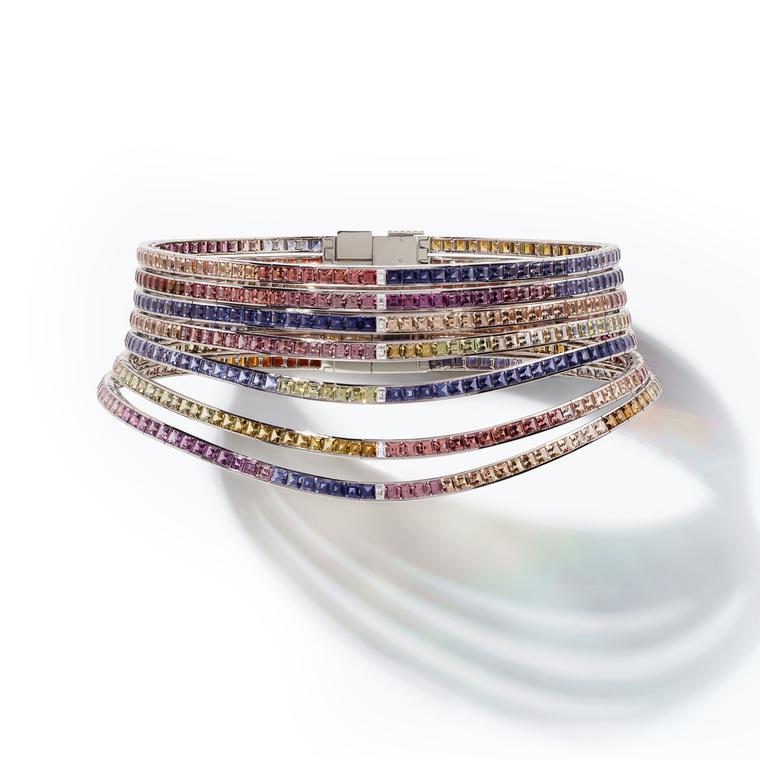 HB-IV Continuum Feux du Ciel coloured gemstone choker