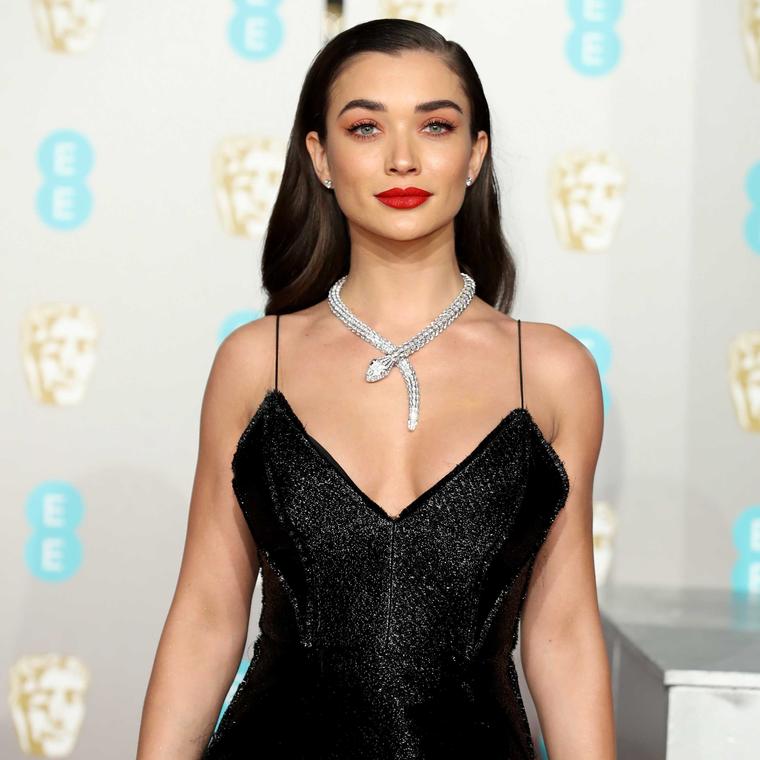 Amy Jackson  Bulgari Serpenti diamond necklace at the BAFTAS 2019