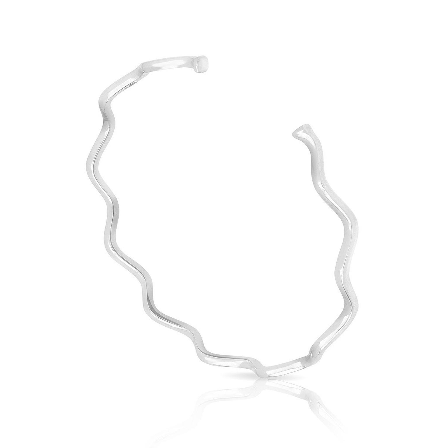 Sabine Getty Baby Memphis Wave cuff in white gold