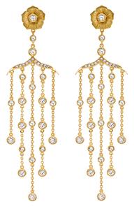 Blossom Tryst Chandelier earrings in yellow gold and diamond | Theo ...