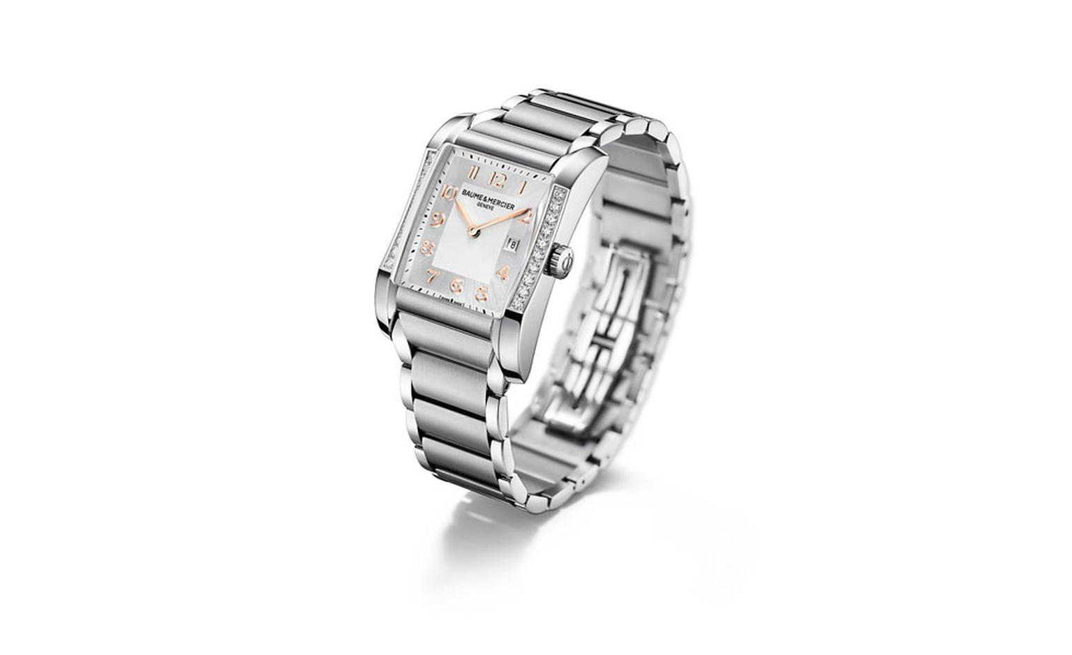 Baume et Mercier Hampton: stainless steel case with quartz movement on stainless steel bracelet. £3,170