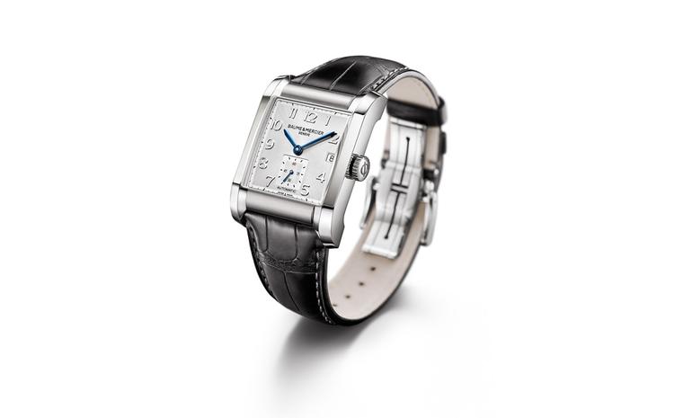 Baume et Mercier Hampton: stainless steel case with automatic movement on leather strap. £2,320.