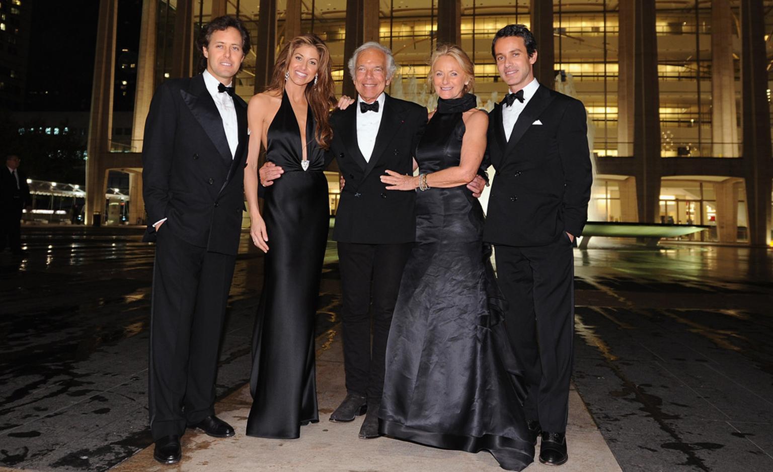 Family snap of Mr & Mrs Lauren and their three children - all dressed by Ralph Lauren.