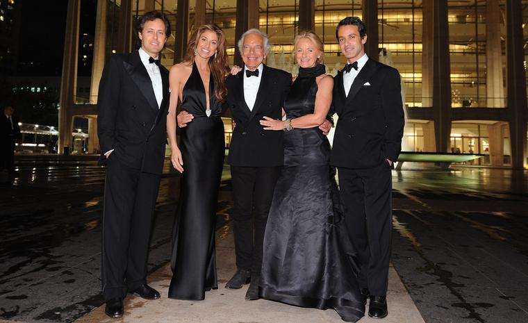 Family snap of Mr & Mrs Lauren and their three children - all dressed by Ralph Lauren.