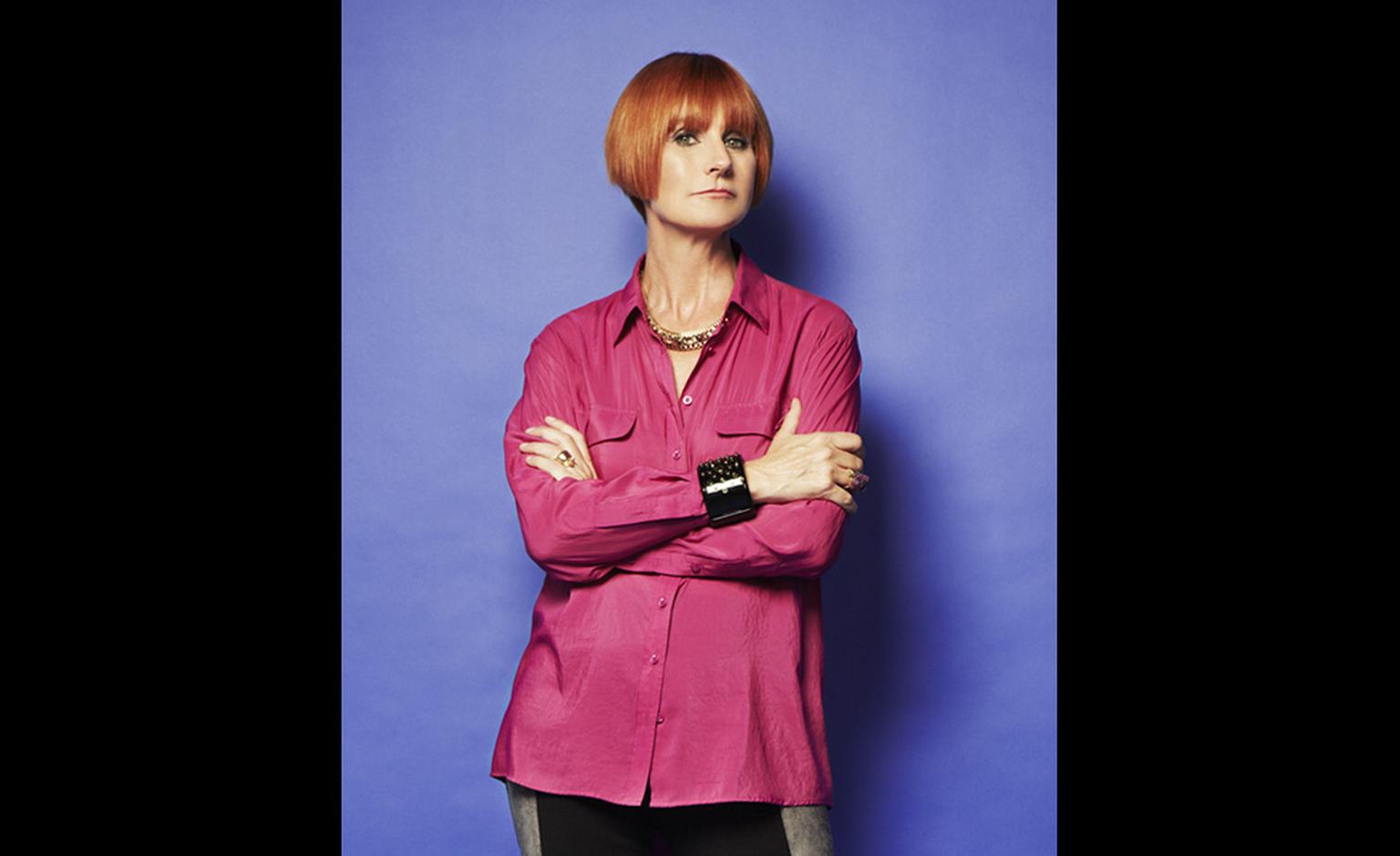 Mary Portas wearing her Celestial cuff.