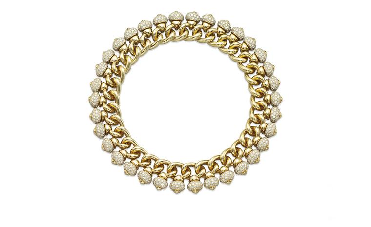 A diamond and yellow gold necklace, by Bulgari. Estimate: US$ 70,000-90,000
