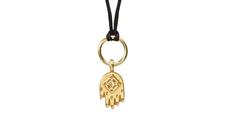 NoorFares Hand of protection pendant, yellow gold and diamond. £930