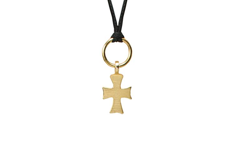 Noor Fares Ancient cross pendant, yellow gold. £580