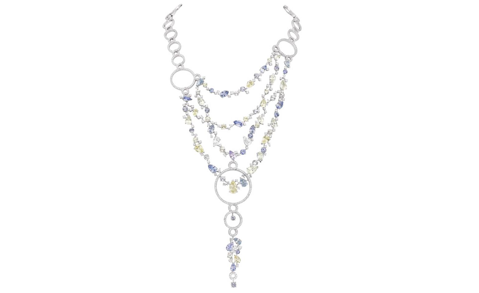 Chanel's Vénitienne necklace with multi-coloured sapphires and diamonds is inspired by Venice and its motifs. POA