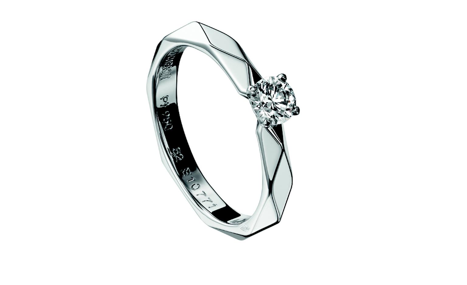 BOUCHERON, Facette Solitaire in white gold. Price from £7,900