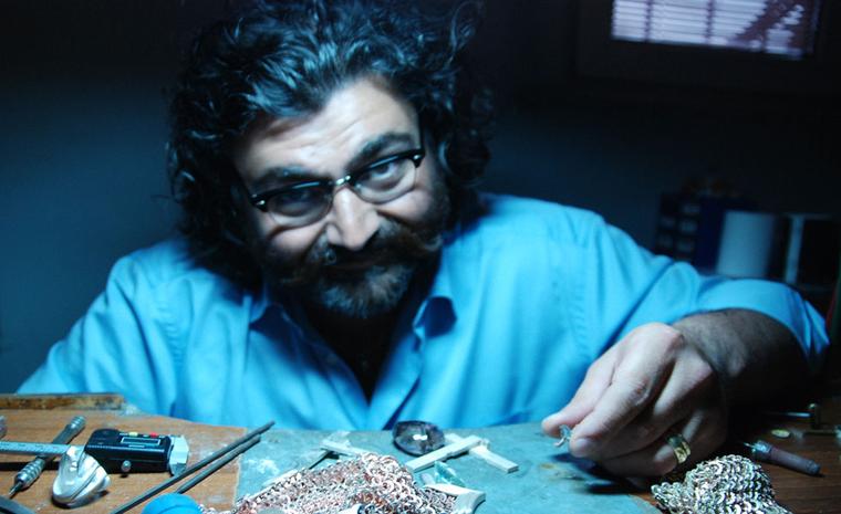 Sevan Biçakçi in his workshop in Istanbul