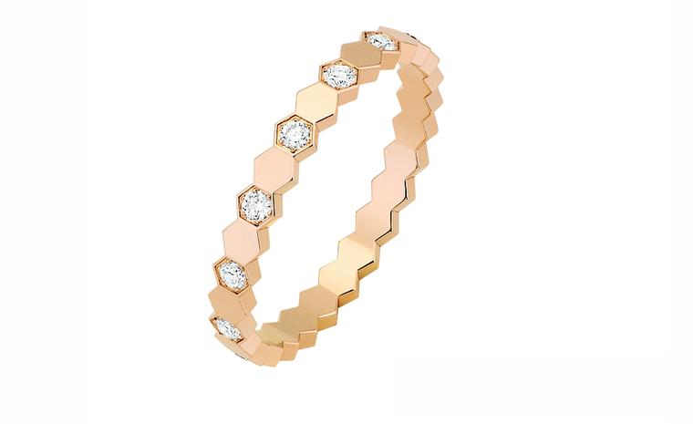 CHAUMET, Bee My Love ring, Rose Gold Half Diamond. Price from  £1350