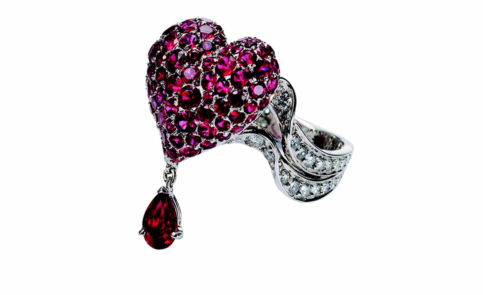 DIOR, Cupidon ring in white gold with diamonds & spinels; Price from £19,500