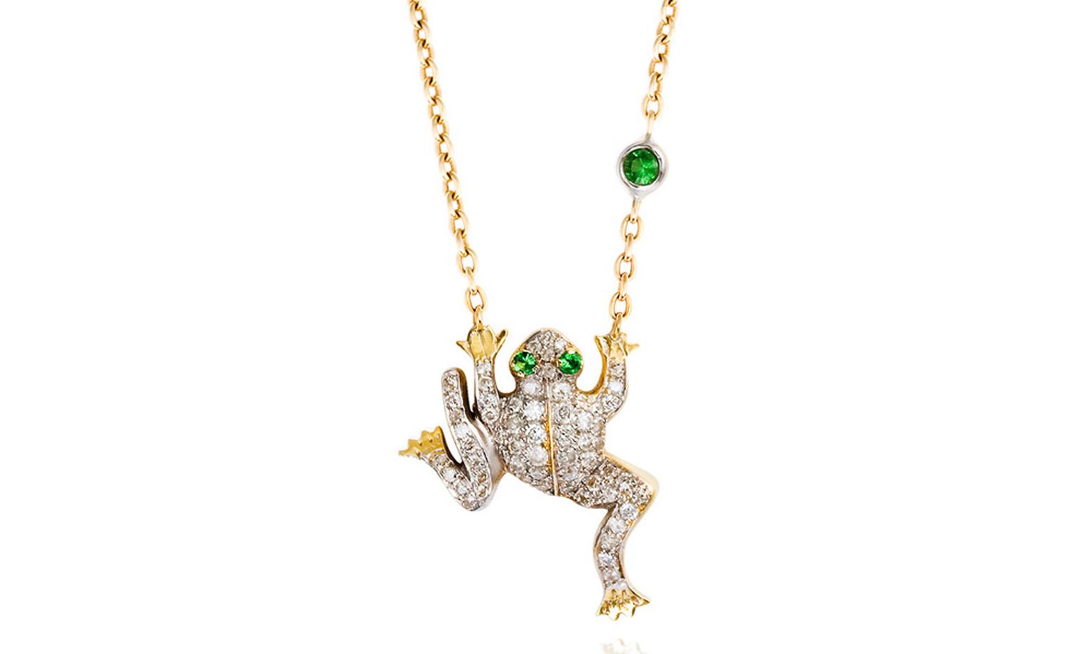 Lez Bazella frog necklace with diamonds £1,775