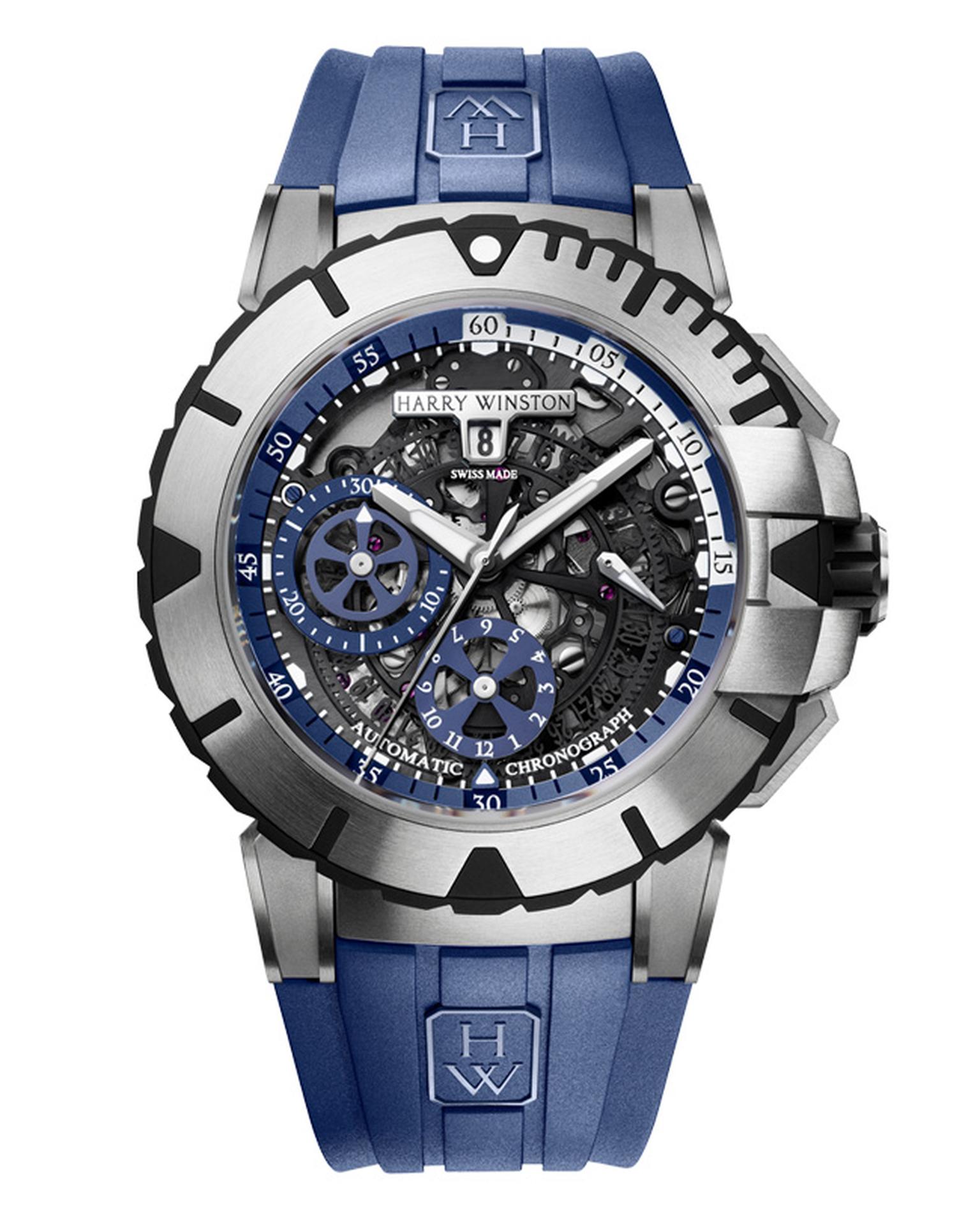 Harry Winston Ocean Sport Blue Chronograph_20130814_Main