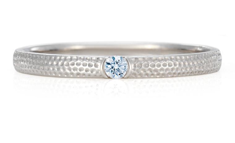 DE BEERS. Azulea Band, White diamond on white gold, 0.03 total carat weight. Price from £600