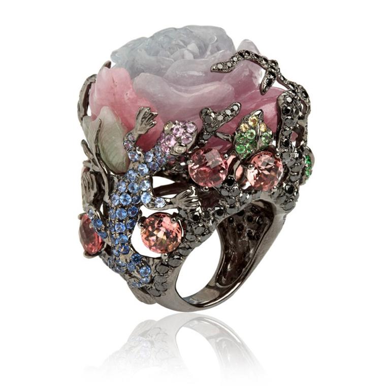 Wendy-Yue-Fantasie-18ct-white-gold--diamondsapphiregarnetjade-and-tourmaline-Dusty-Rose-ring-By-Wendy-Yue--for-Annoushka