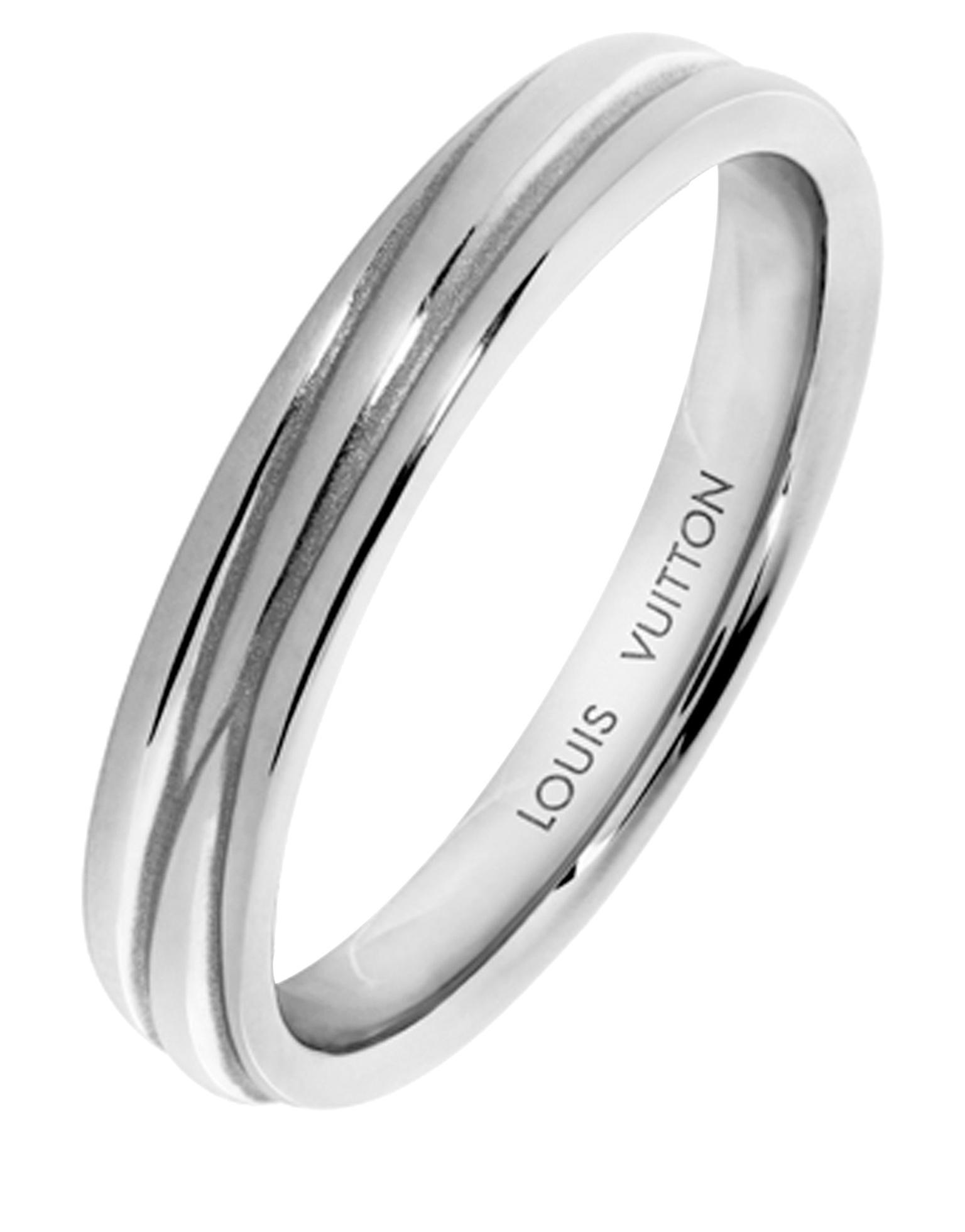 Seal your love with one of four new wedding bands from Louis Vuitton