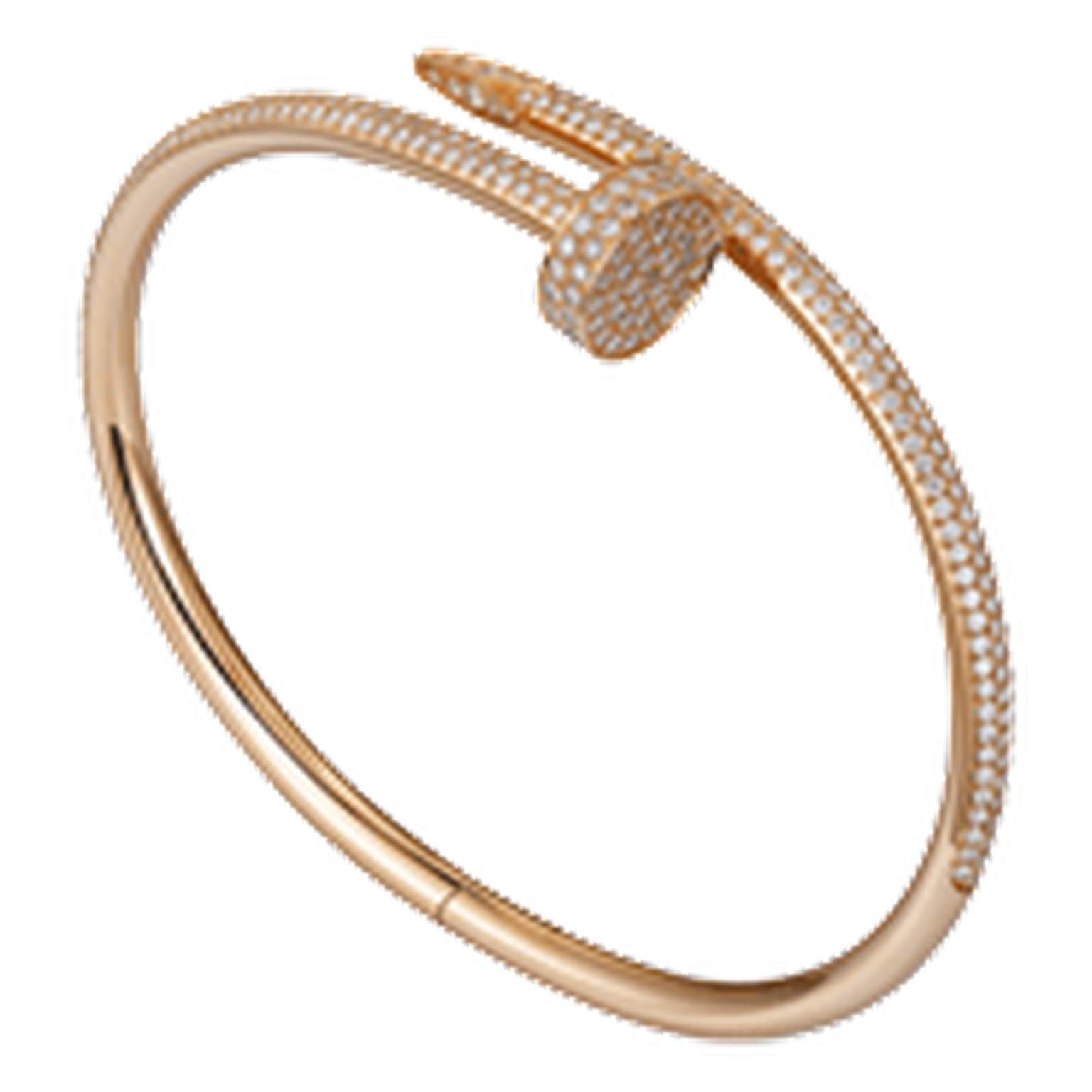 Cartier Juste un Clou pink gold and part pave diamond bracelet_20131107_Thumbnail