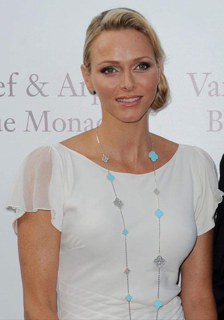 Princess Charlene's very own Van Cleef & Arpels Alhambra jewels