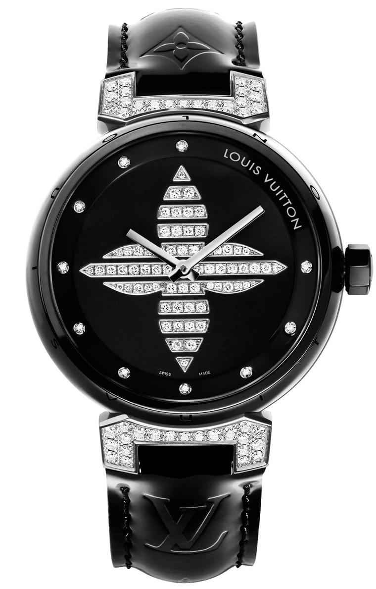 Louis Vuitton Vintage - Diamond Tambour Forever - Silver Black - LV Watch -  Luxury High Quality - Avvenice