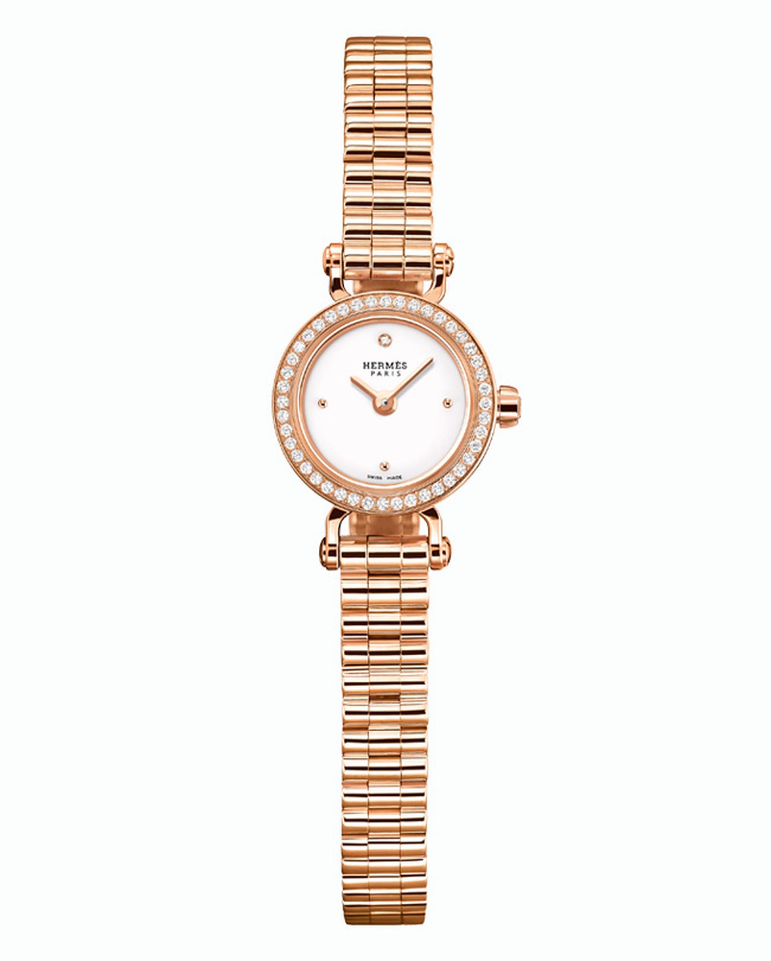 Hermes Faubourg watch in rose gold with diamonds_20140131_Main