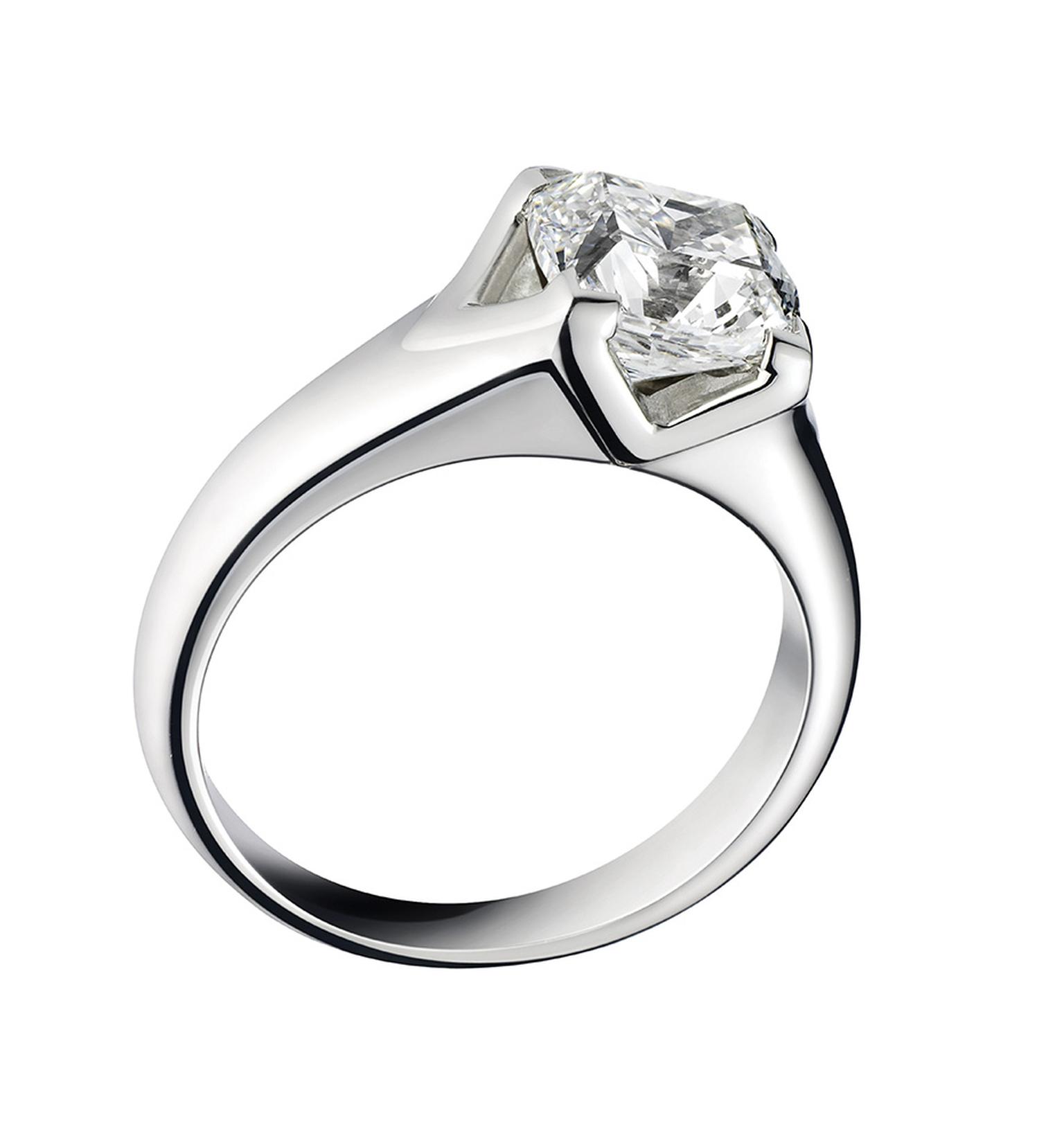 Asprey Cut diamond engagement ring