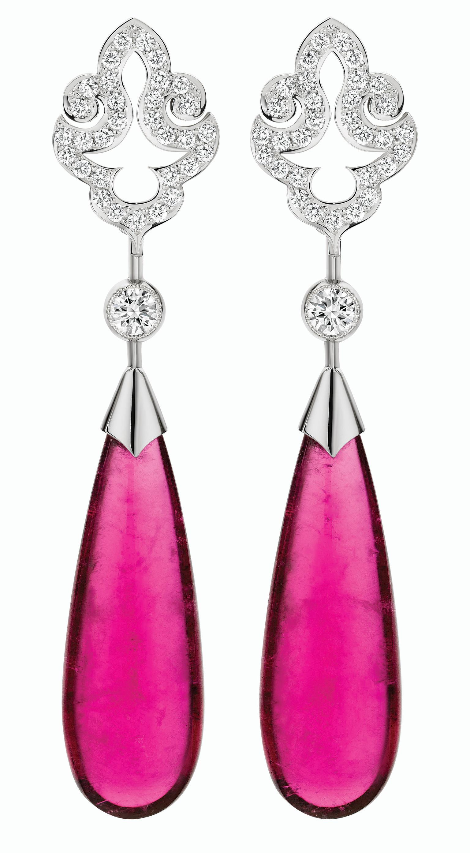 Calleija Maharaja rubbelite and diamond earrings_20140220_Zoom