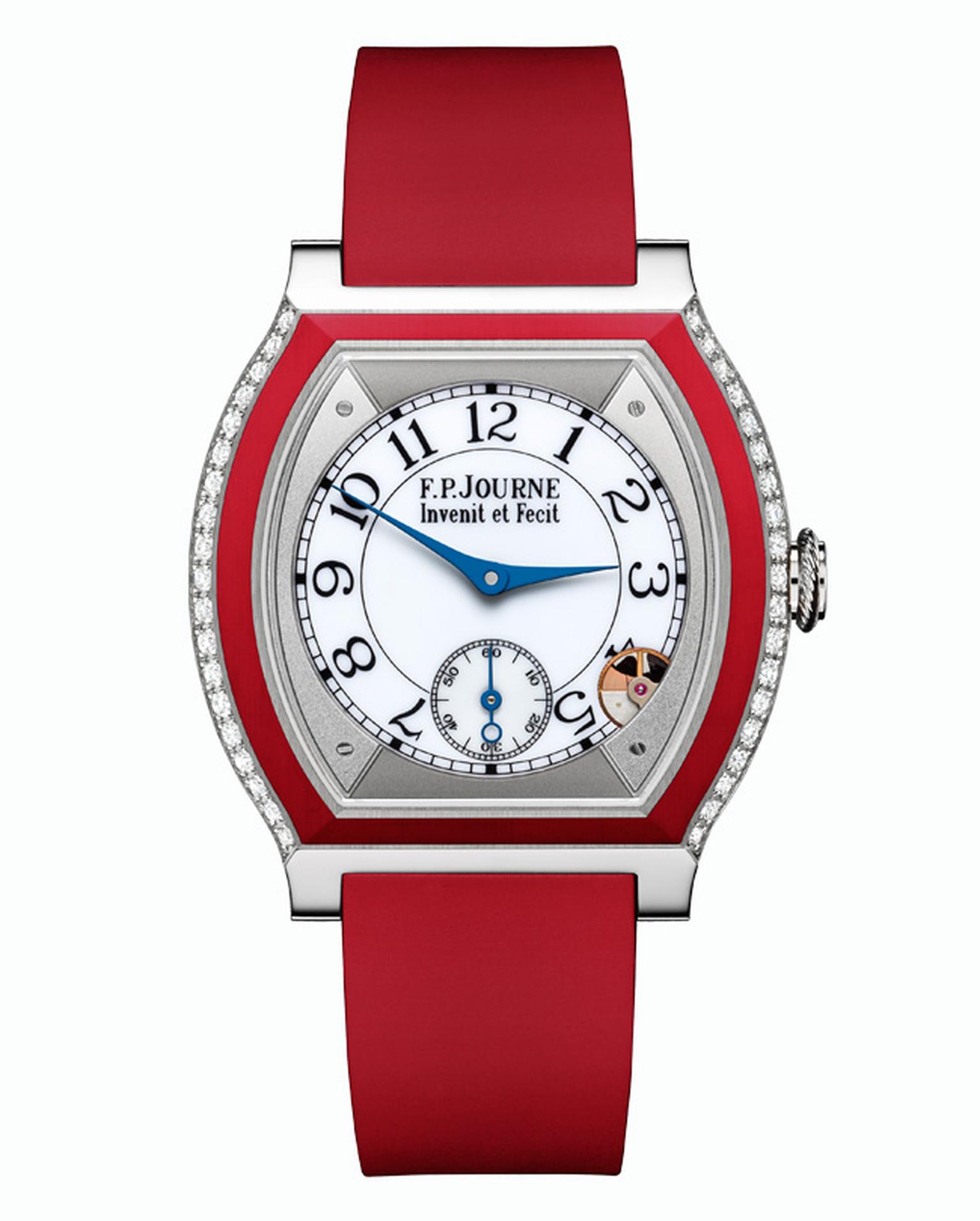 F.P.Journe Élégante watch in titanium and red rubber_20140220_Main