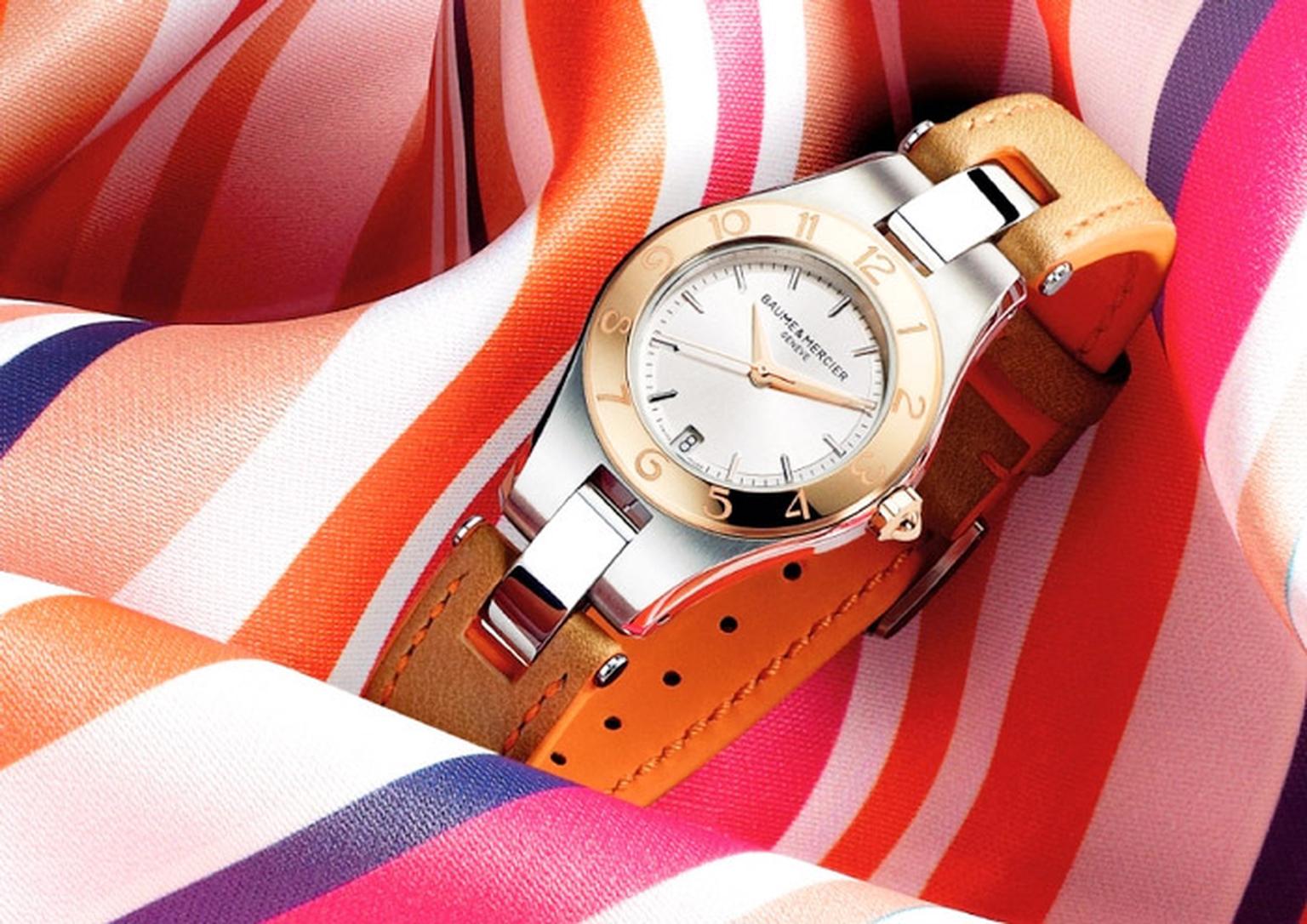 Baume-et-Mercier-sihh-2012-Linea-summer-straps-amber-sunset.jpg