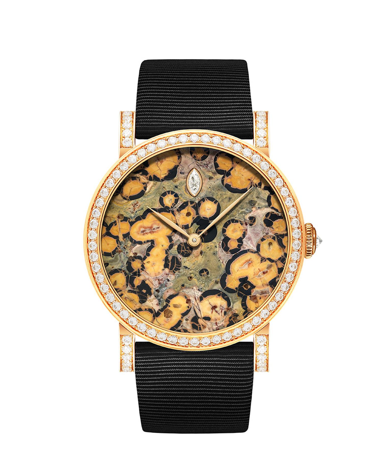 DeLaneau Rondo Leopard Jasper watch