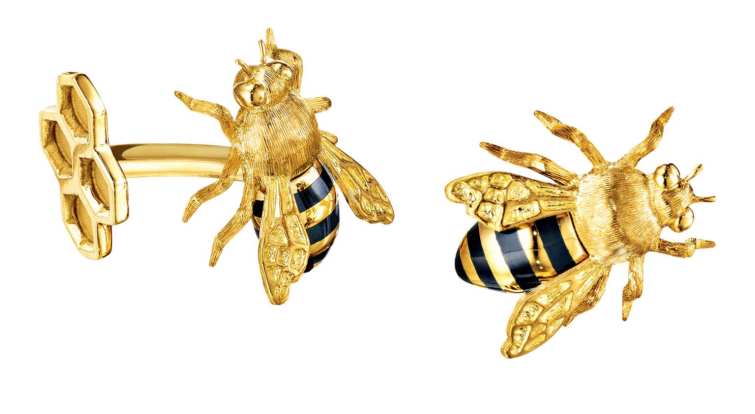 gold Honeybee cufflinks Verdura The Jewellery Editor