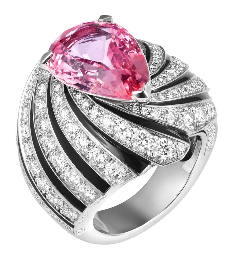 Cartier Solar padparadscha sapphire ring
