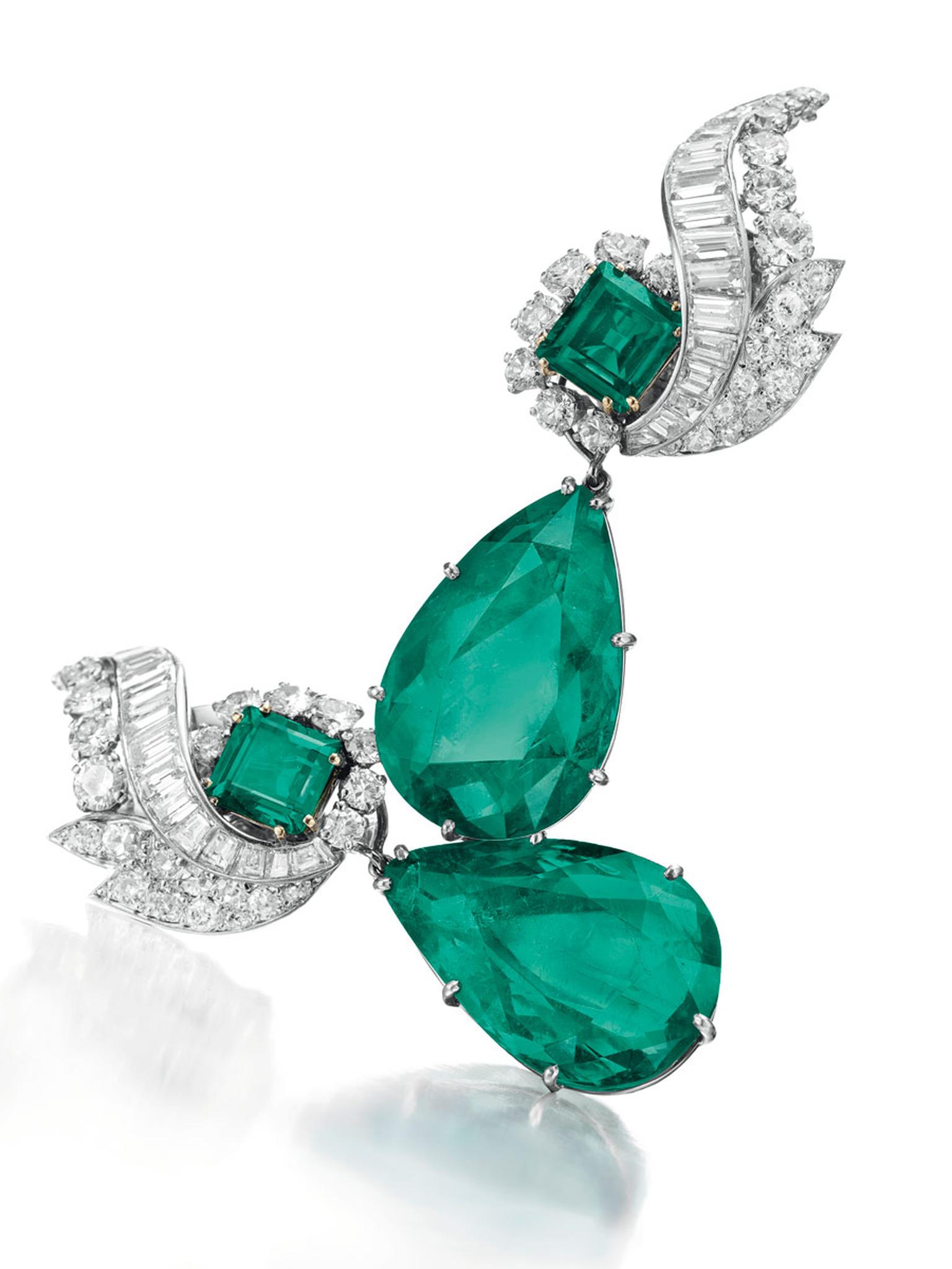 Christies-Colombian-Emerald-Diamond-Ear-Pendants