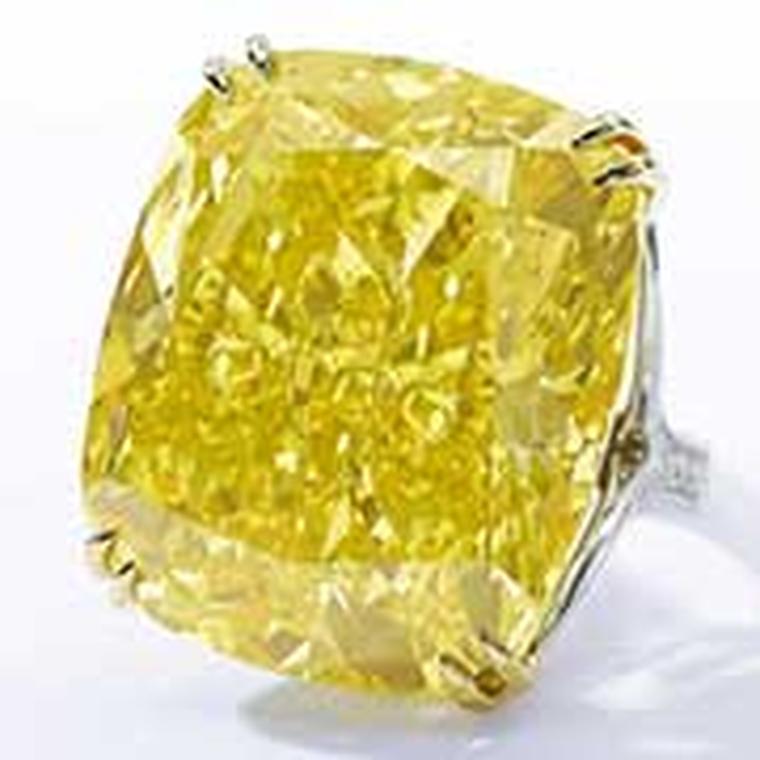 The Graff Vivid yellow diamond sold for $16.3m at Sotheby's in 2014. Sotheby's now holds the world auction records for four of the most sought-after diamond colours: white, pink, blue and yellow.