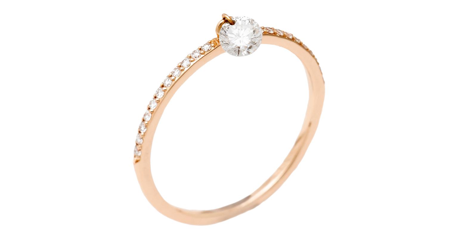 Raphael Canot Set Free Ring in Pink Gold Zoom