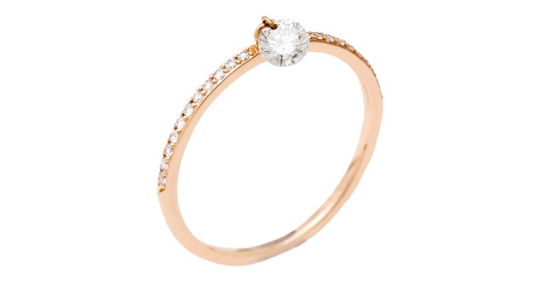 Raphael Canot Set Free Ring in Pink Gold Zoom