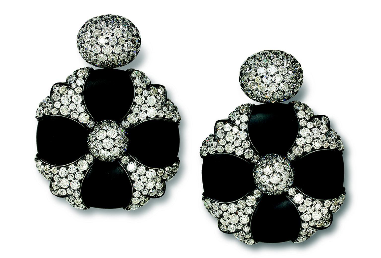 Hemmerle Earrings, iron, silver, white gold, old cut diamonds MAIN PIC.jpg