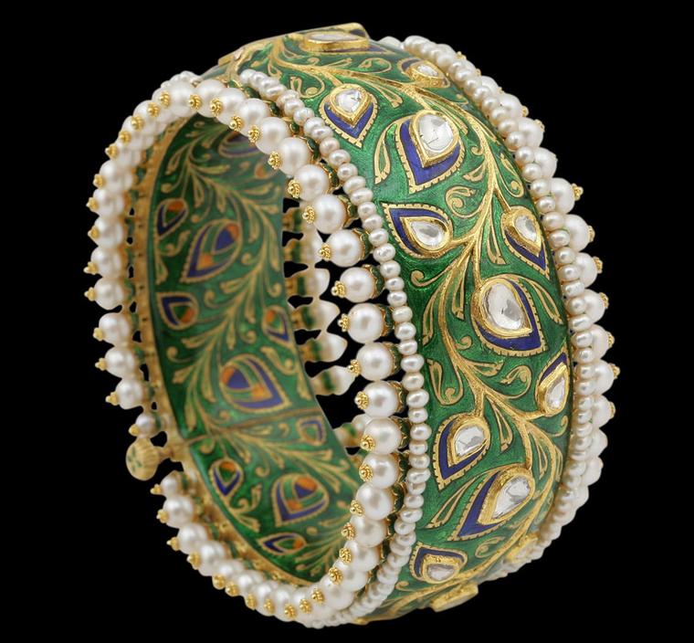 Sunita-Green-Enamel-Bangle