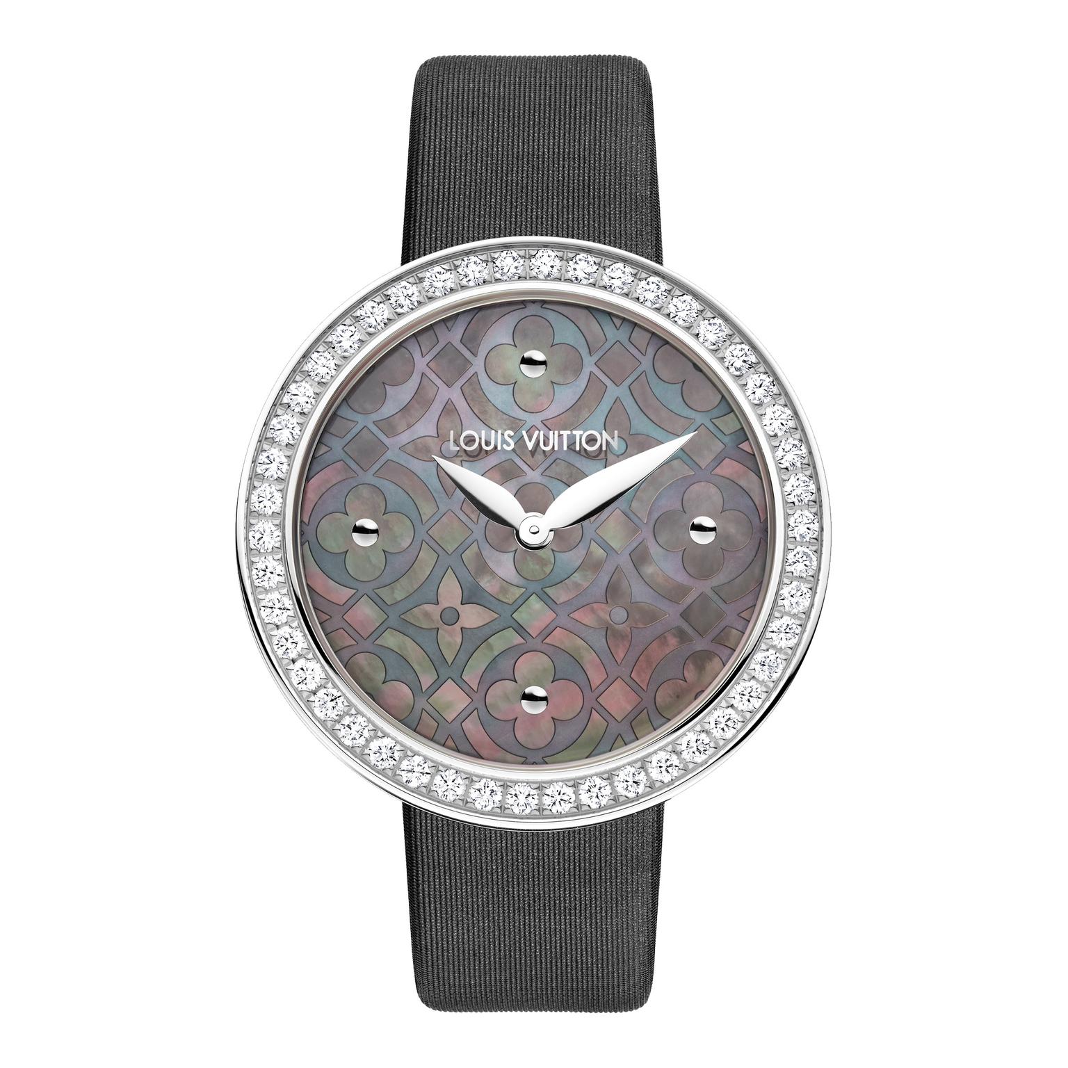 Dentelle de Monogram white mother-of-pearl watch, Louis Vuitton