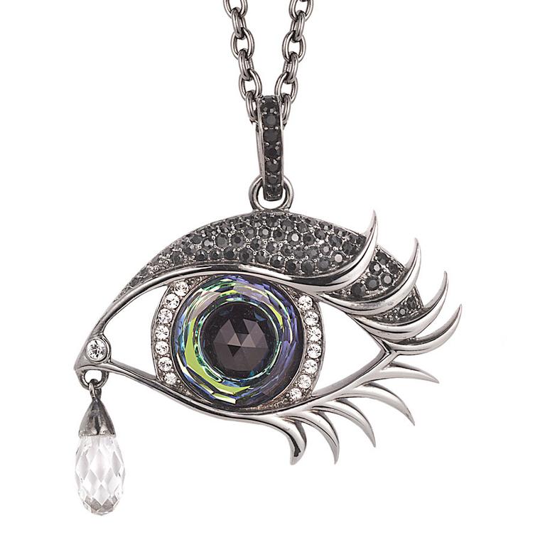 Stephen Webster Seven Deadly Sins Envy Pendant set in sterling silver with pave crystals 650.