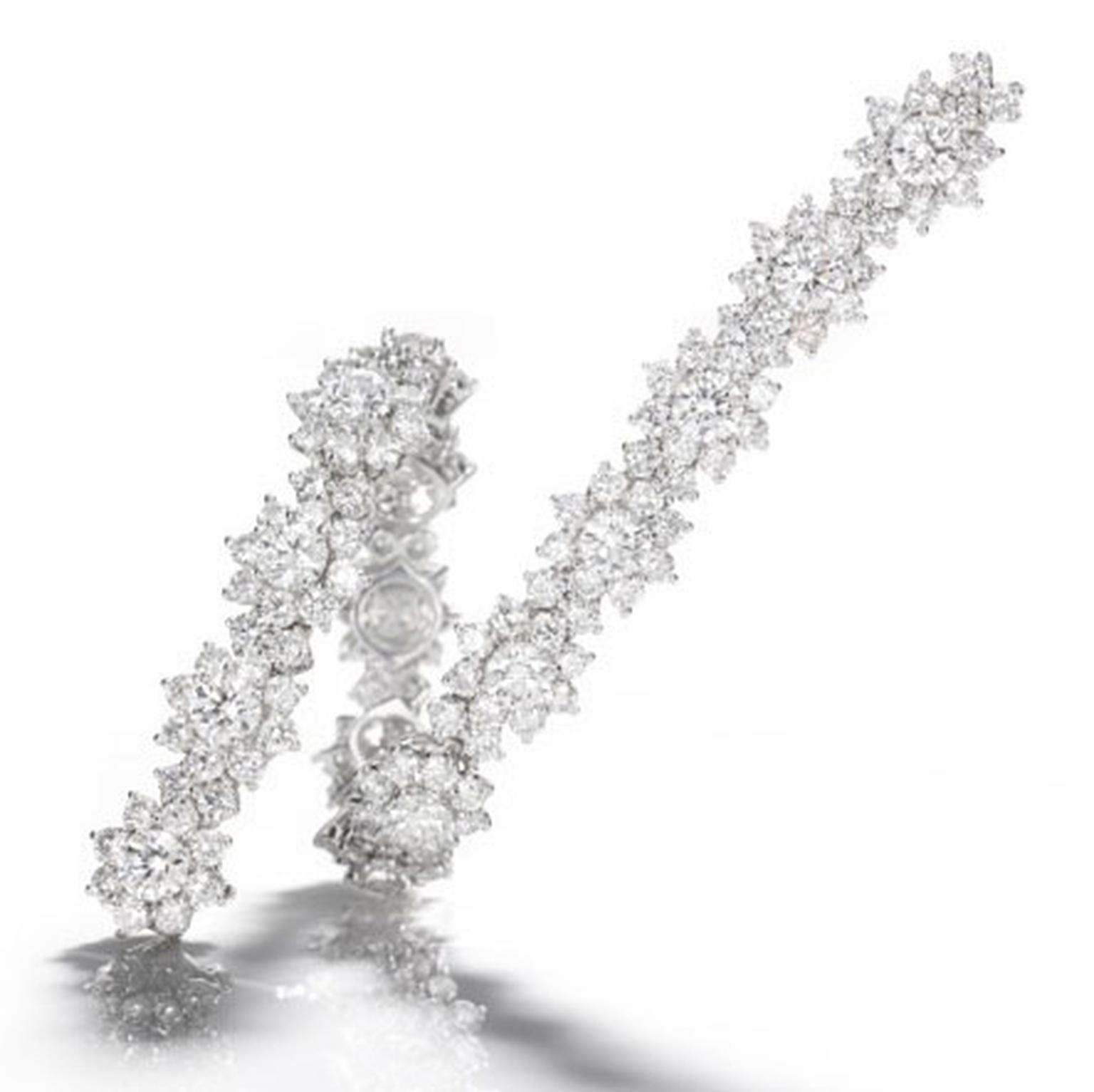 Harry Winston diamond and platinum Sunflower bracelet